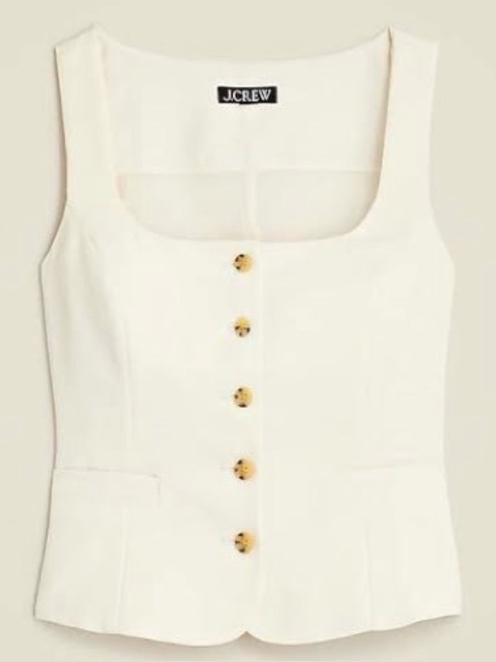 J.Crew Scoopneck Vest in Drapey Crepe